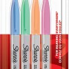 Sharpie Fibre Tip Ανεξίτηλοι Μαρκαδόροι Πολύχρωμοι 4τμχ