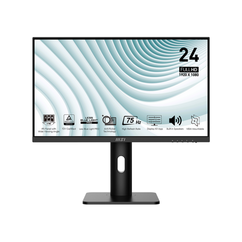 MSI PRO MP243P IPS Monitor 24" FHD 1920x1080 με Χρόνο Απόκρισης 5ms GTG