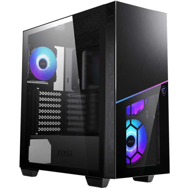 MSI MPG Sekira 100R Gaming Midi Tower Κουτί Υπολογιστή με Πλαϊνό Παράθυρο και RGB Φωτισμό Μαύρο