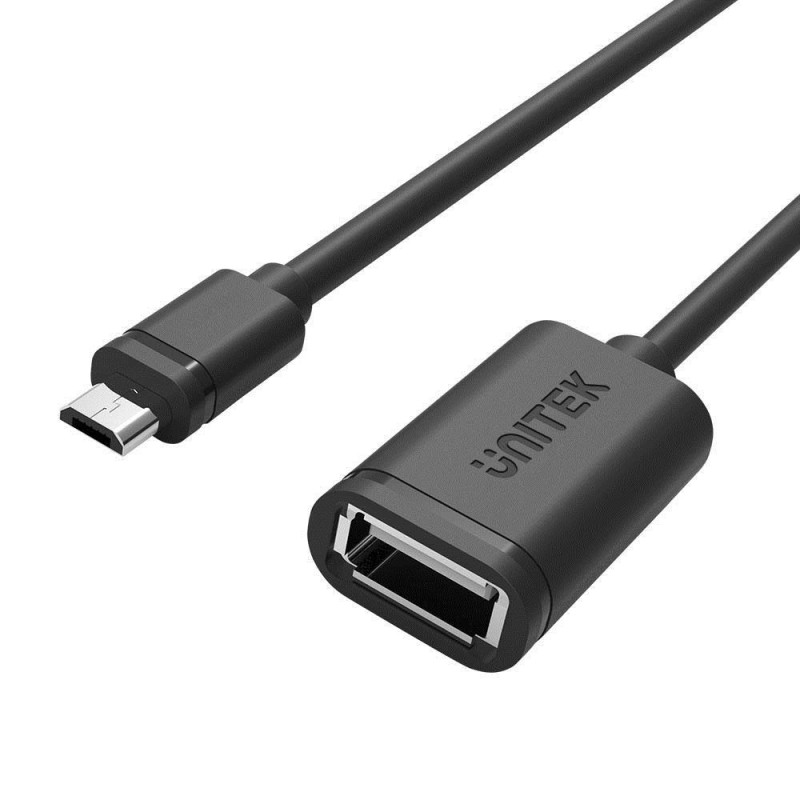 UNITEK Y-C438GBK USB cable 0.2 m USB 2.0 Micro-USB B USB A Black