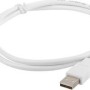 Lanberg USB 2.0 to micro USB Cable Λευκό 1m (CA-USBM-10CC-0010-W)