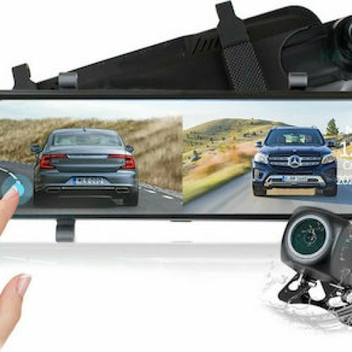 HS900 Pro Σετ Καθρέπτης με Κάμερα DVR Αυτοκινήτου 1440P με Οθόνη 10" με Κλιπ & Κάμερα Οπισθοπορείας