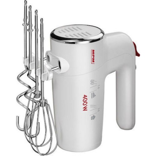 MPM Μίξερ Χειρός 400W Λευκό