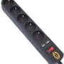 Orvaldi ORV-5 Πολύπριζο Ασφαλείας 5 Θέσεων με 2 USB-A, Διακόπτη και Καλώδιο 1.5m
