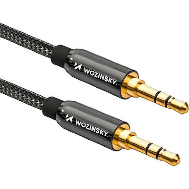 Wozinsky Καλώδιο 3.5mm male - 3.5mm male Μαύρο 3m (UNIW-WACMJB-3M)