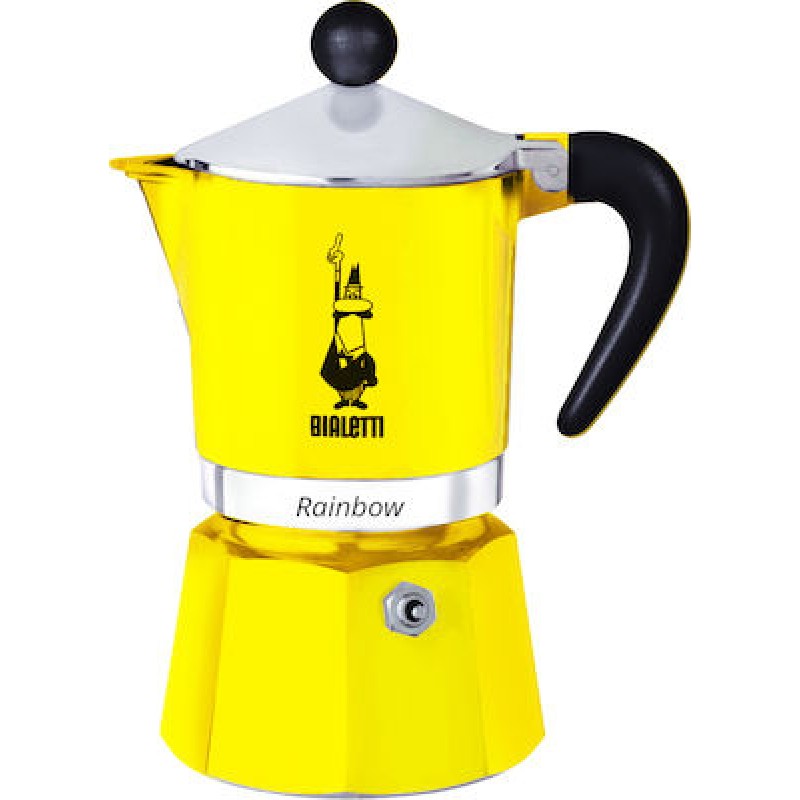 Bialetti Rainbow Μπρίκι Espresso 3cups Κίτρινο