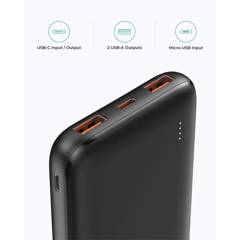 Aukey Pb-n73s Power Bank 10000mAh 18W Power Delivery Μαύρο