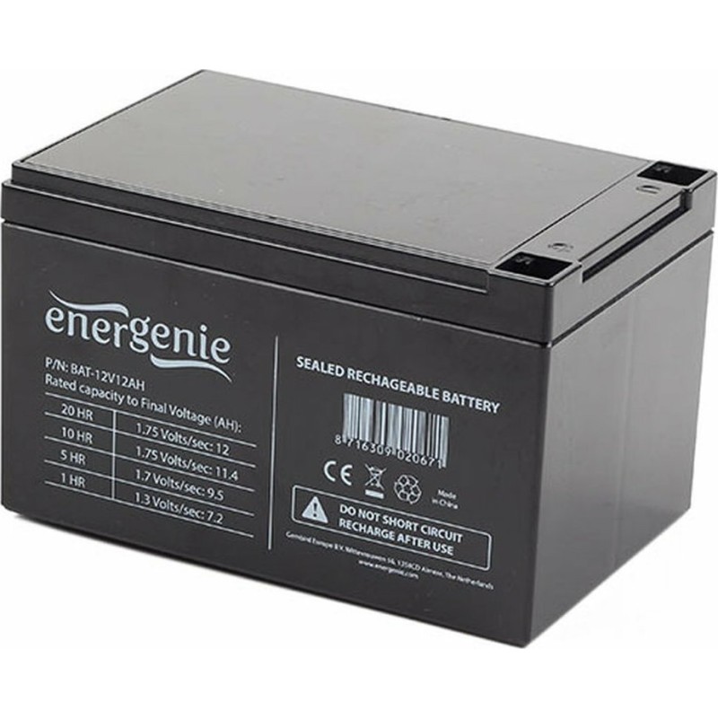 Energenie Μπαταρία UPS BAT-12V12AH με Χωρητικότητα 12Ah και Τάση 12V