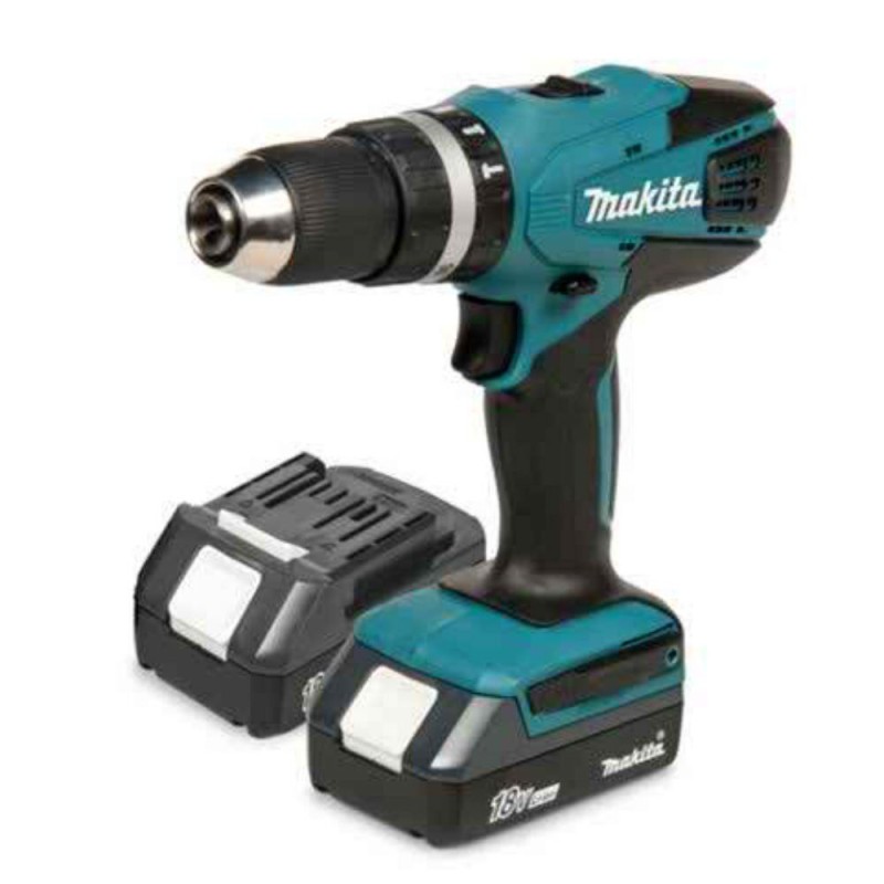 Makita Cordless 18V Li-Ion Combi Drill 2 Batteries HP457DWEX2