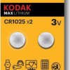 Kodak Max Lithium Μπαταρίες Ρολογιών CR1025 3V 2τμχ Kodak Max Lithium Μπαταρίες Ρολογιών CR1025 3V 2τμχ