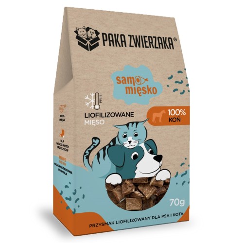 PAKA ZWIERZAKA Samo Mięsko Horse - dog treat - 70g PAKA ZWIERZAKA Samo Mięsko Horse - dog treat - 70g