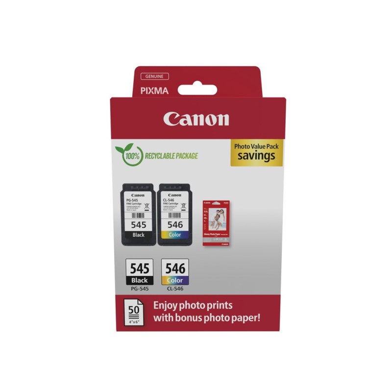 Canon 8287B008 ink cartridge 2 pc(s) Original Black, Cyan, Magenta, Yellow Canon 8287B008 ink cartridge 2 pc(s) Original Black, Cyan, Magenta, Yellow
