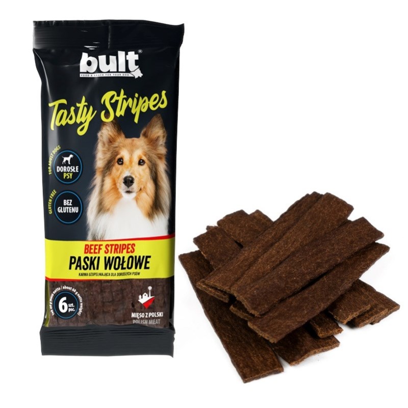 BULT Tasty stripes Beef - dog treat - 6 pcs BULT Tasty stripes Beef - dog treat - 6 pcs