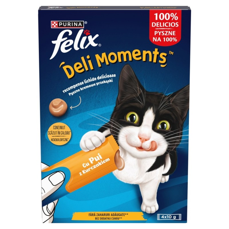 PURINA Felix Deli Moments Chicken - cat treats - 4x10g PURINA Felix Deli Moments Chicken - cat treats - 4x10g