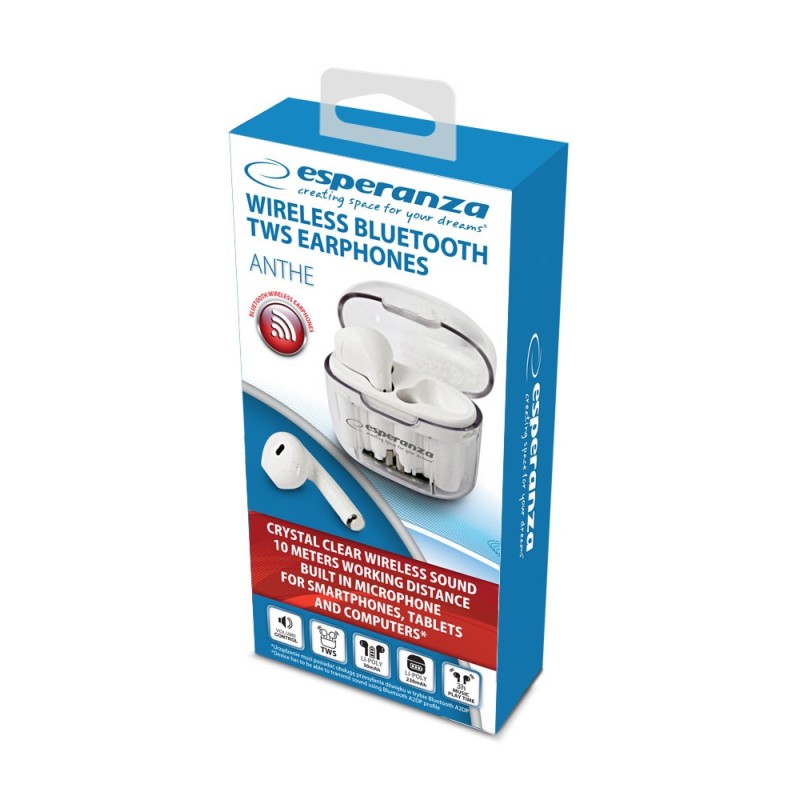 Esperanza EH237W Bluetooth In-Ear Headphone TWS Black Esperanza EH237W Bluetooth In-Ear Headphone TWS Black