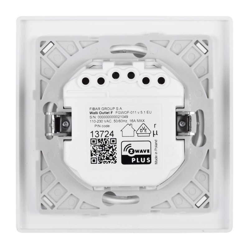 Fibaro Walli socket-outlet Type F White Fibaro Walli socket-outlet Type F White