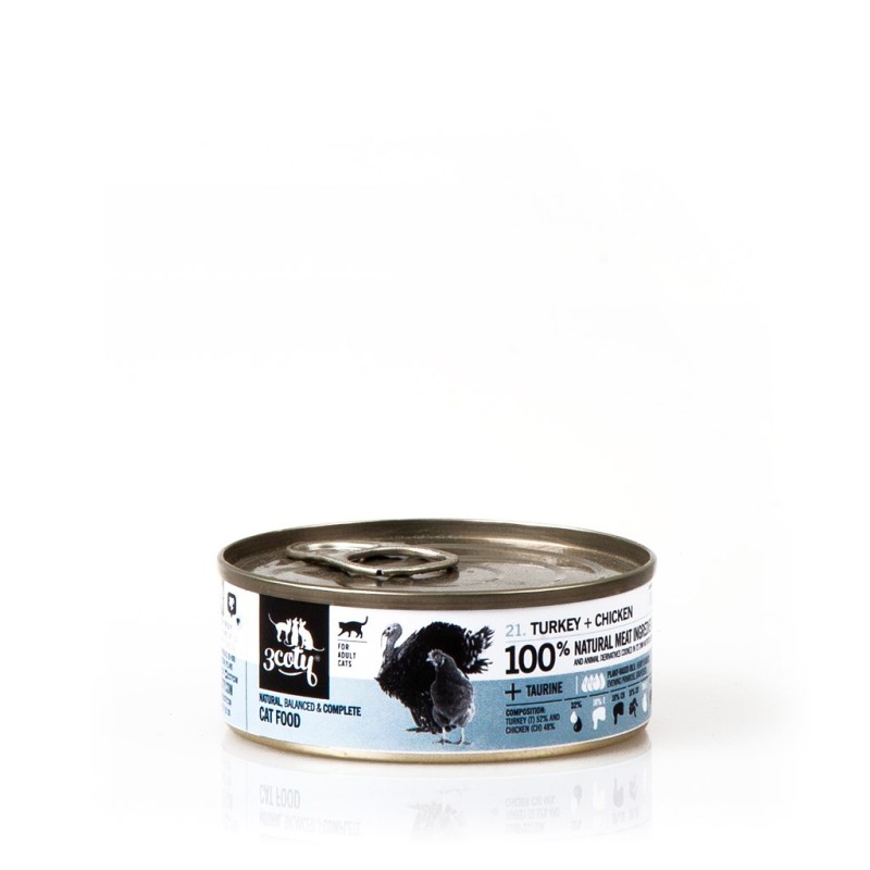 3COTY Turkey with chicken - wet cat food - 80g
