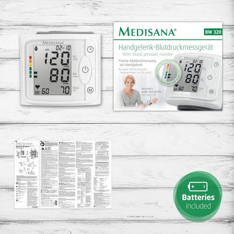 Medisana BW 320 wrist blood pressure monitor Medisana BW 320 wrist blood pressure monitor