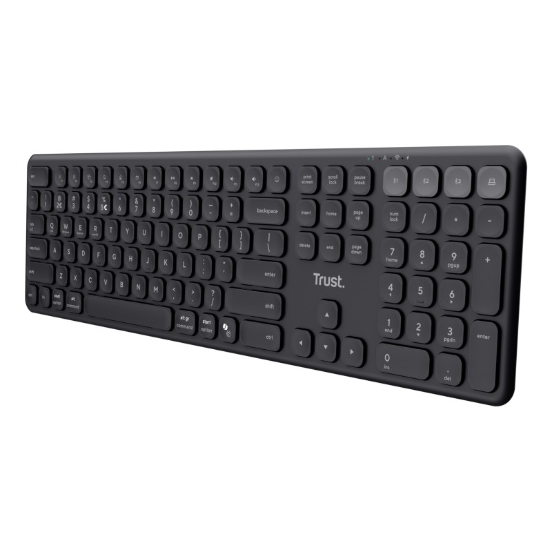 Trust Vaiya keyboard Universal USB + RF Wireless + Bluetooth US English Black Trust Vaiya keyboard Universal USB + RF Wireless + Bluetooth US English Black