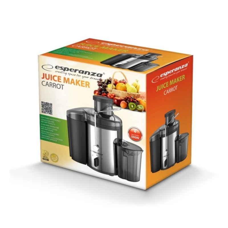 Esperanza EKJ002 juice maker Black,Stainless steel 500 W Esperanza EKJ002 juice maker Black,Stainless steel 500 W
