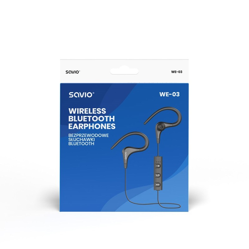 Savio WE-03 Wireless Bluetooth Earphones Savio WE-03 Wireless Bluetooth Earphones