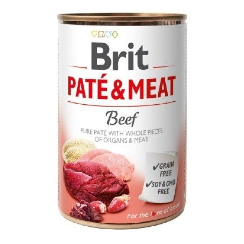 BRIT Paté & Meat Beef - wet dog food - 400g