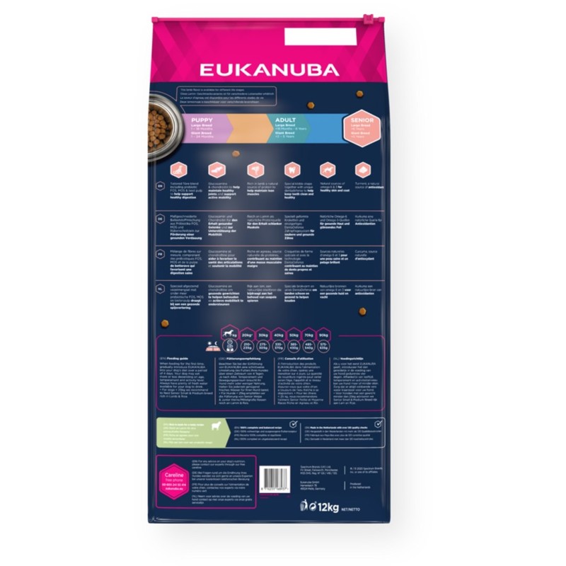 EUKANUBA Senior Large&Giant Lamb with rice - dry dog food - 12kg EUKANUBA Senior Large&Giant Lamb with rice - dry dog food - 12kg