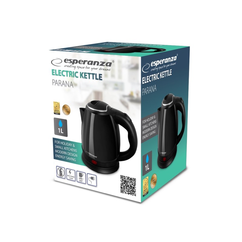 Esperanza EKK128K Electric kettle 1 L Black 1350W Esperanza EKK128K Electric kettle 1 L Black 1350W