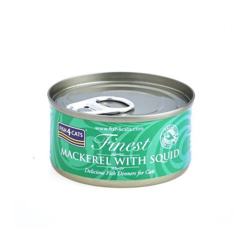 FISH4CATS Mackerel with squid - wet cat food - 70g