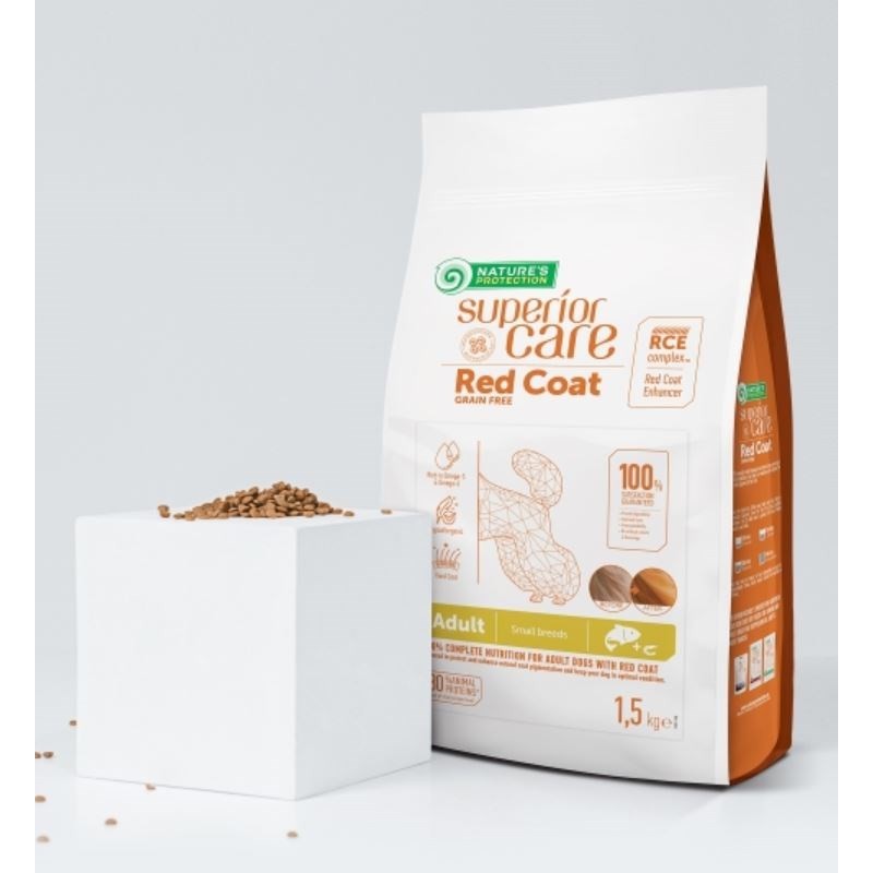 NATURE'S PROTECTION Superior Care Red Coat Adult Small breed Grain free Salmon - dry dog food - 1,5kg