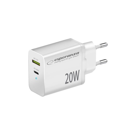 Esperanza EZC105W mains charger 20W White Esperanza EZC105W mains charger 20W White