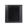 Lanberg wall-mounted installation rack cabinet 19'' 12U 600x450mm black (glass door)