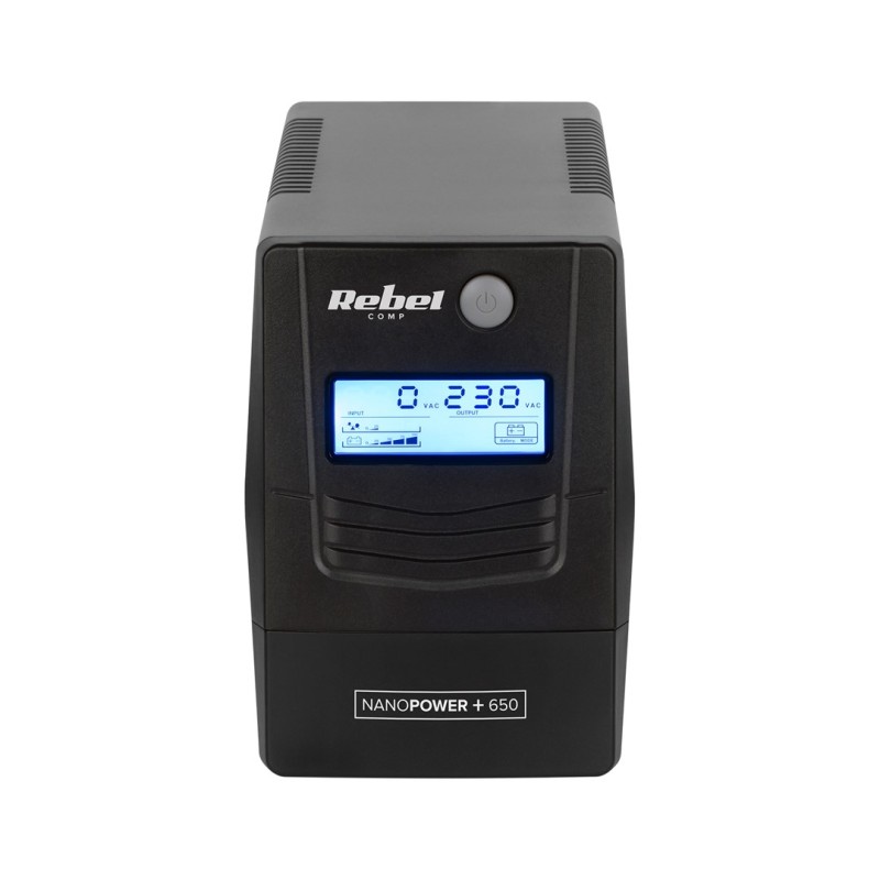 Rebel Nanopower Plus 1000 UPS | Off-line | Sinusoida| 1000VA | 600W | LCD | USB Rebel Nanopower Plus 1000 UPS | Off-line | Sinusoida| 1000VA | 600W | LCD | USB