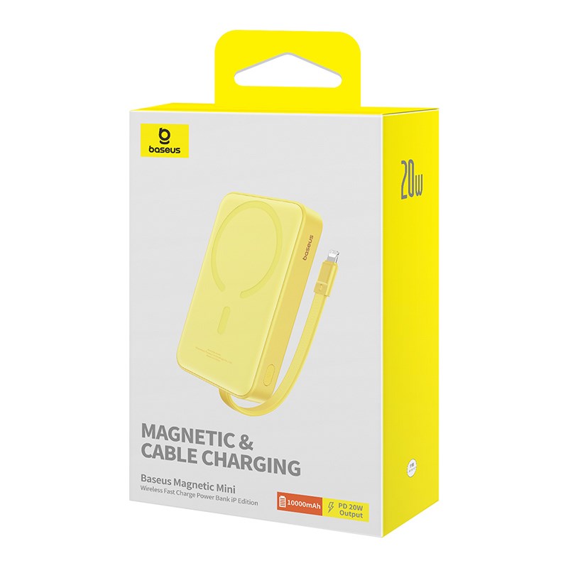 Baseus P10022109Y23-00 Lithium polymer (LiPo) power bank 10000 mAh Wireless charging Yellow Baseus P10022109Y23-00 Lithium polymer (LiPo) power bank 10000 mAh Wireless charging Yellow