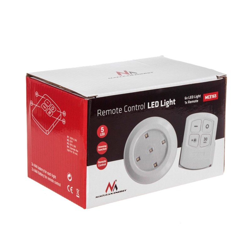 Maclean Energy MCE165 Remote Control LED Lamps Set, AAA Battieries, 6 Pieces in Set Maclean Energy MCE165 Remote Control LED Lamps Set, AAA Battieries, 6 Pieces in Set