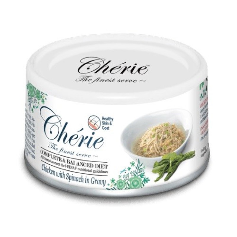 CHERIE Chicken with spinach - wet cat food - 80g