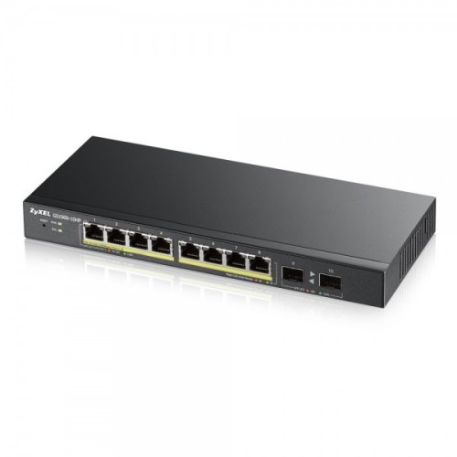 Zyxel GS1900-8HP v3 PoE Managed L2 Gigabit Ethernet (10/100/1000) Power over Ethernet (PoE) Black Zyxel GS1900-8HP v3 PoE Managed L2 Gigabit Ethernet (10/100/1000) Power over Ethernet (PoE) Black