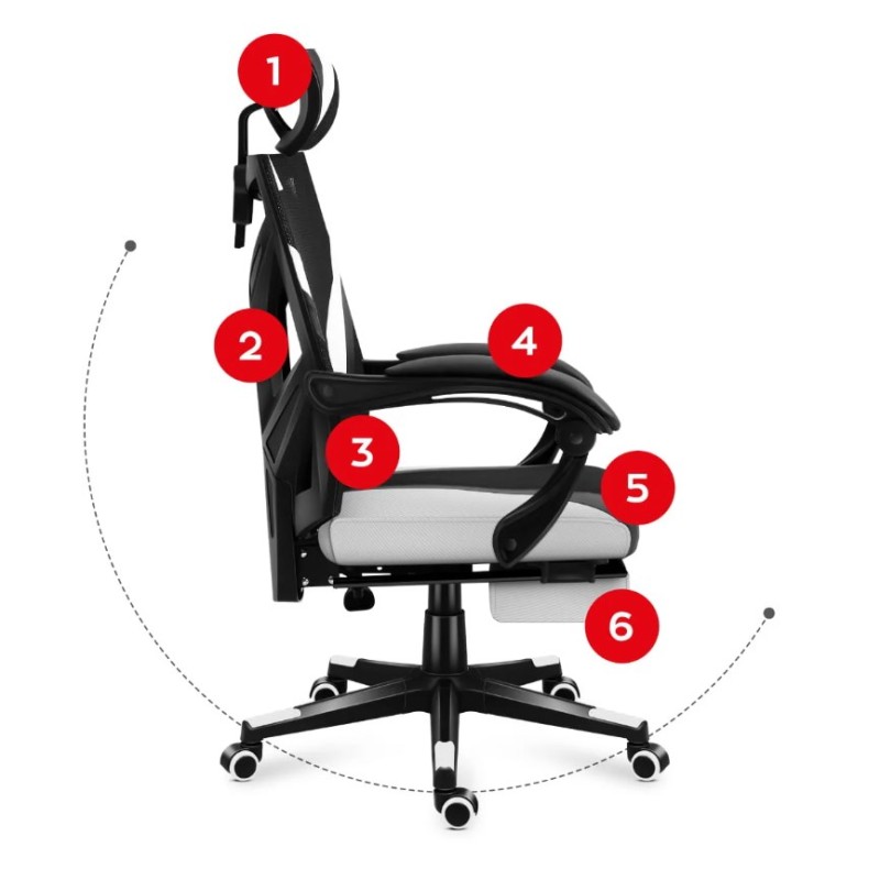 Huzaro Combat 5.0 White gaming chair Huzaro Combat 5.0 White gaming chair