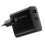 NATEC RIBERA GAN CHARGER 1x USB-A + 1x USB-C 45W BLACK