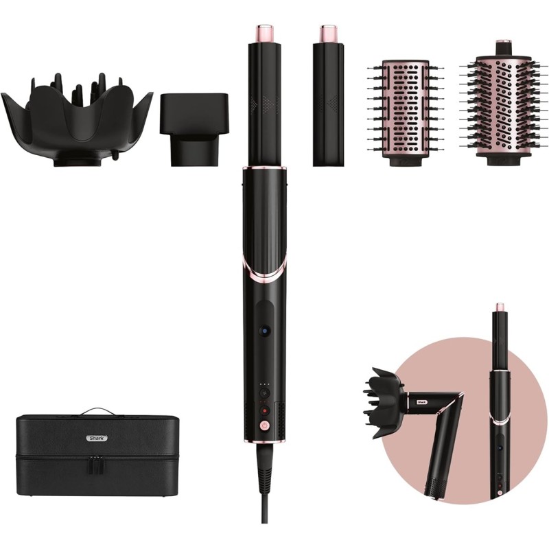 Shark FlexStyle 5-in-1 Multistyler Warm Black, Pink 1400 W 2.5 m Shark FlexStyle 5-in-1 Multistyler Warm Black, Pink 1400 W 2.5 m