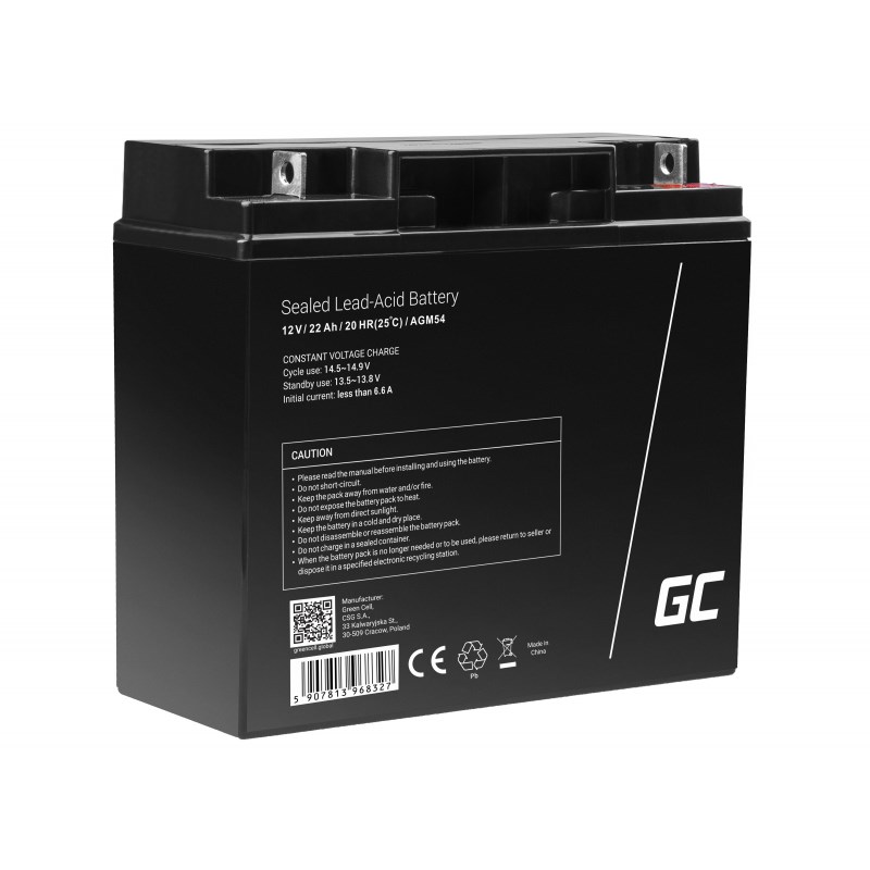 Green Cell AGM54 vehicle battery AGM (Absorbed Glass Mat) 22 Ah 12 V Green Cell AGM54 vehicle battery AGM (Absorbed Glass Mat) 22 Ah 12 V