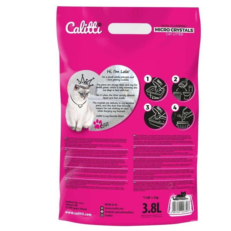 Calitti Micro Crystals - Silicone Cat Litter 3.8 l Calitti Micro Crystals - Silicone Cat Litter 3.8 l