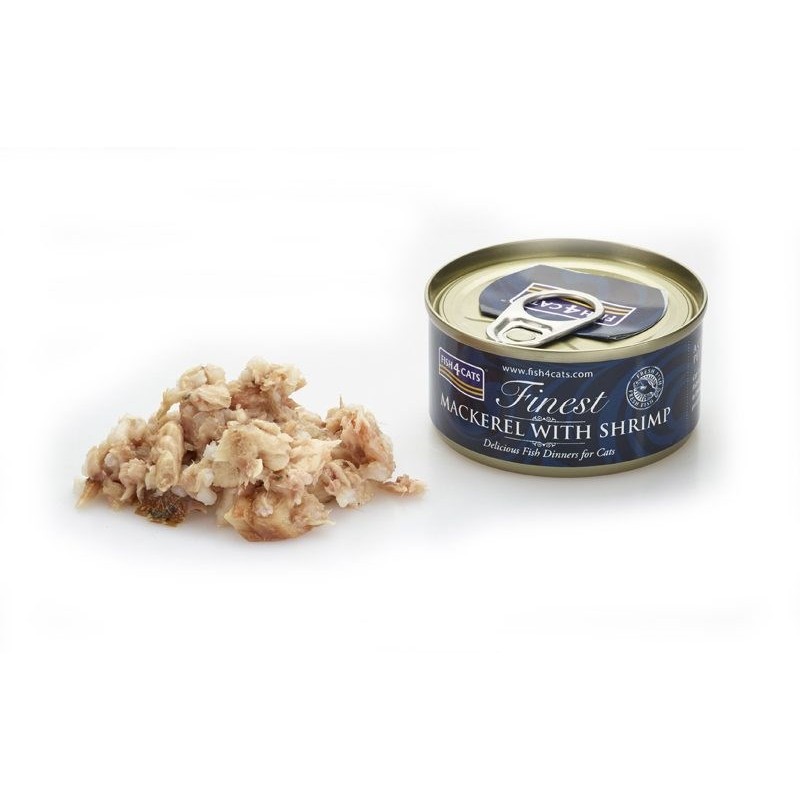 FISH4CATS Mackerel with shrimp - wet cat food - 70g FISH4CATS Mackerel with shrimp - wet cat food - 70g