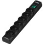Ever OPTIMA surge protector 1.5 m (6 x UTE; 10 A; black) (T/LZ08-OPT015/0000)