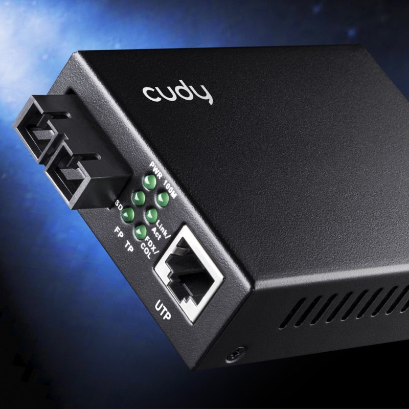 Cudy MC100SA-20 network media converter 100 Mbit/s 1310 nm Single-mode Black