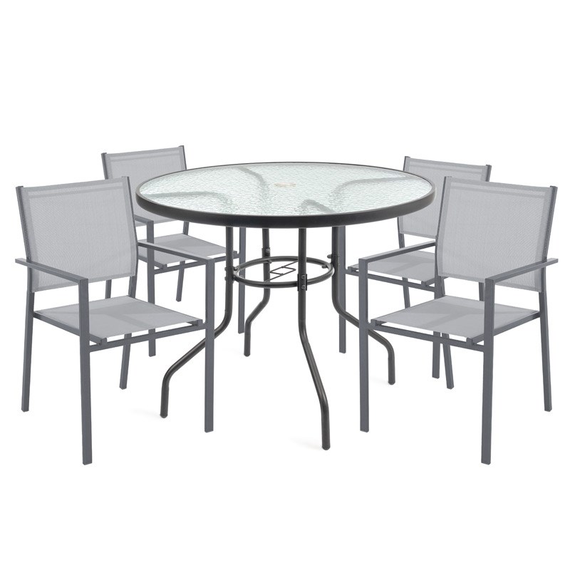 Garden table with glass top JUPITER 90cm Garden table with glass top JUPITER 90cm