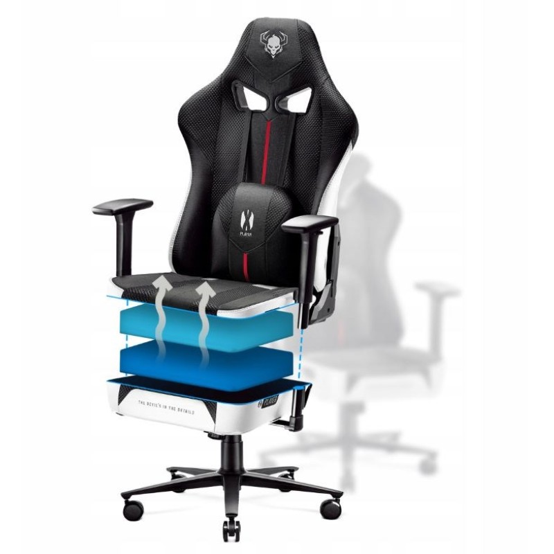 DiabloX-PLAYER 2.0. normal gaming chair white and black DiabloX-PLAYER 2.0. normal gaming chair white and black