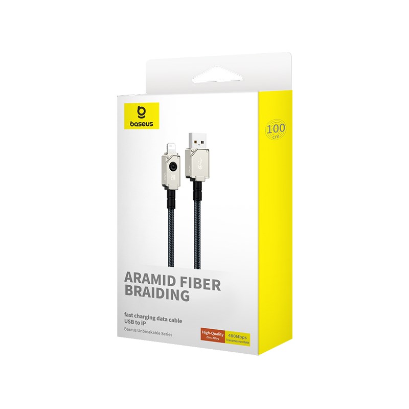 Baseus Unbreakable USB A to iP cable 1 m 5V-2.4A White Baseus Unbreakable USB A to iP cable 1 m 5V-2.4A White
