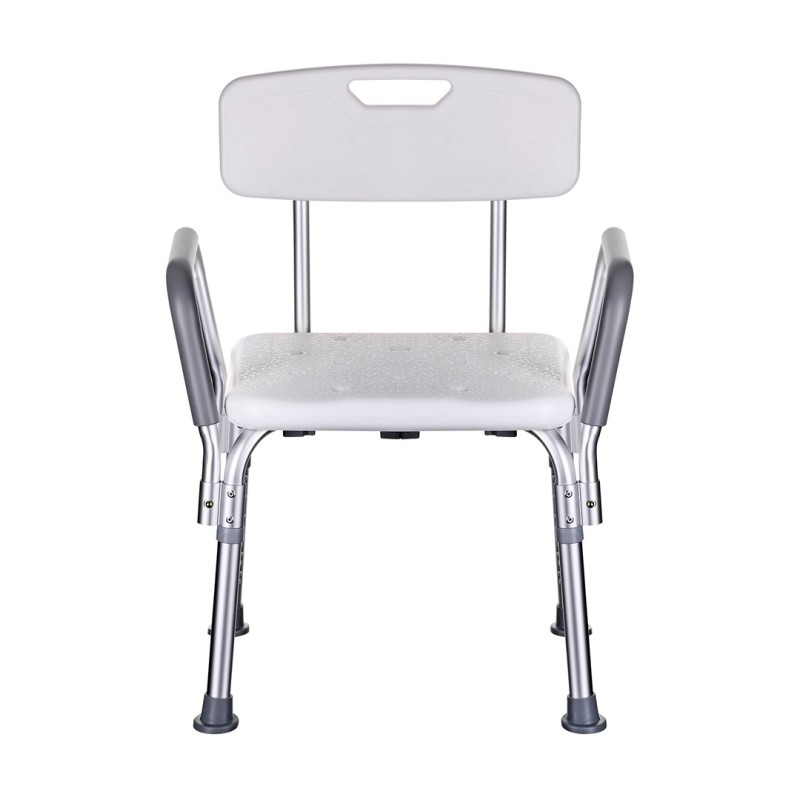 Shower chair with backrest and armrests