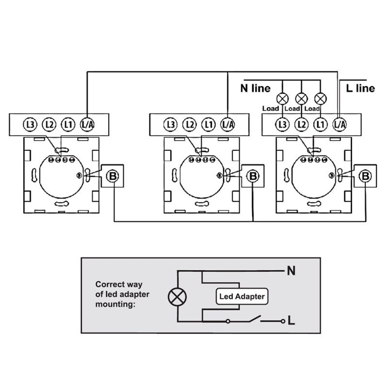 Touch Changeover Switch Light Switch Cross Switch Wall Switch Stair Switch with Color Change LED Backlight Recessed Switch 1-Fold Round White Touch Changeover Switch Light Switch Cross Switch Wall Switch Stair Switch with Color Change LED Backlight Recessed Switch 1-Fold Round White